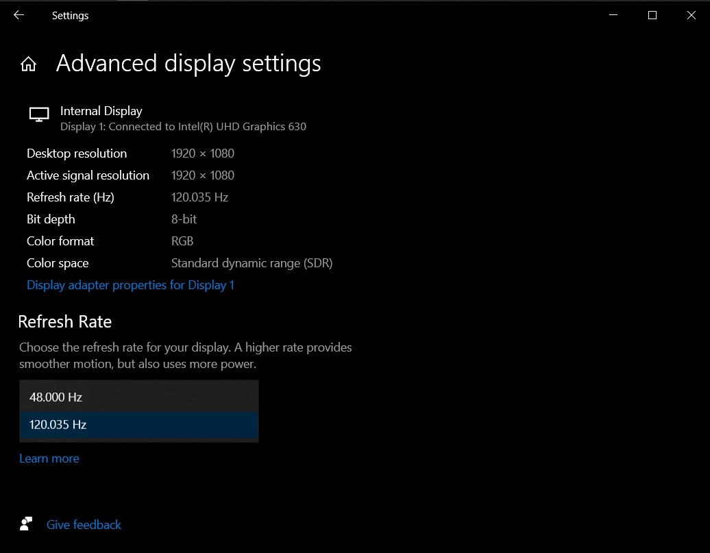 The nifty improvements in Windows 10 version 20H2 Refresh-rate.jpg
