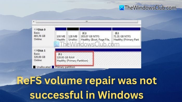 ReFS volume repair was not successful in Windows 11 ReFS-volume-repair-was-not-successful-in-Windows.jpg