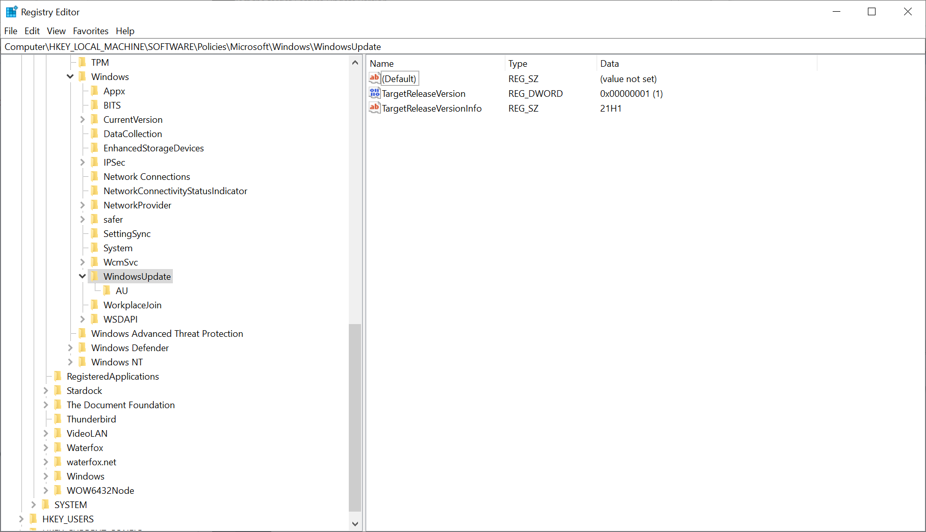 How to block the Windows 11 update registry-windows-update.png