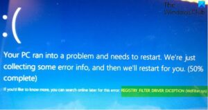 Fix REGISTRY FILTER DRIVER EXCEPTION (WdFilter.sys) Blue Screen error in Windows 10 REGISTRY_FILTER_DRIVER_EXCEPTION-WdFilter.sys-Blue-Screen-error-300x159.jpg