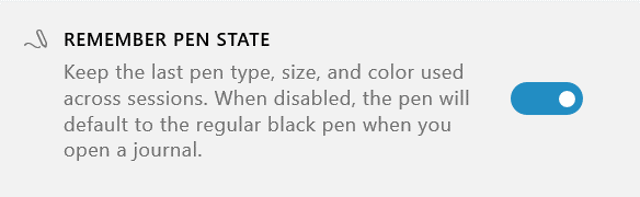 Microsoft Garage Journal not recognizing stylus pen Remember-Pen-State.png