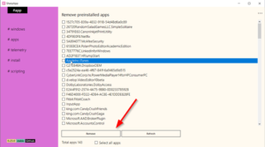 ShareApp lets you control Windows 10 Privacy settings using PowerShell scripting files Remove-preinstalled-apps-300x167.png
