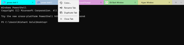 Windows Terminal Tips and Tricks rename-color-duplicate-tabs-windows-terminal.png