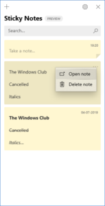 Sticky Notes fails to reopen, when closed accidentally Reopen-a-closed-Sticky-Note-153x300.png