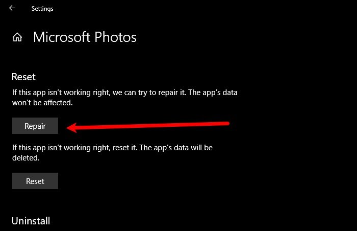 Fix File System Error (-2147219195) on Windows 10 repair-photos.jpg