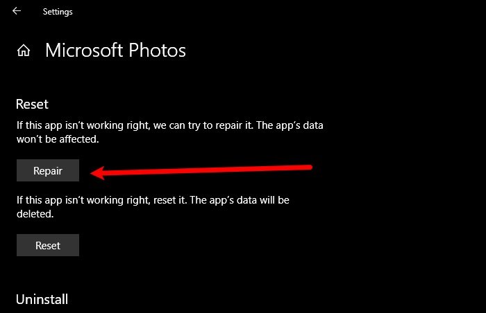 Fix File System Error (-2147219195) on Windows 10 repair-photos.jpg