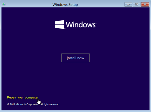 How to perform System Restore when Windows 10 won’t boot to desktop repair-your-computer-windows-setup-600x444.png