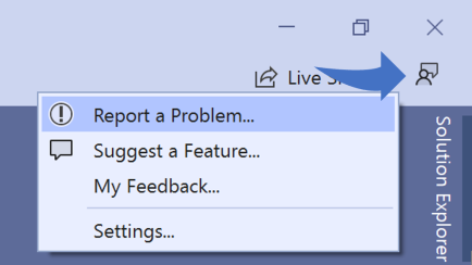 Can i use a VS 2019 Project in VS studio 2022? report-a-problem.png