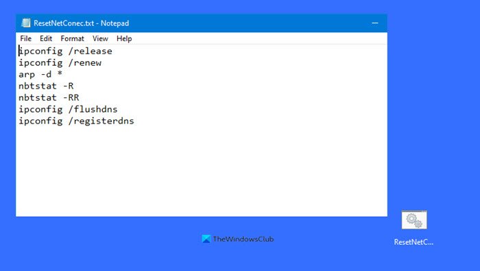 Batch File to Release TCP/IP, Flush DNS, Reset Winsock, Reset Proxy reset-netwrok-bat-file.jpg