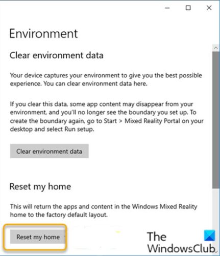How to configure Mixed Reality settings in Windows 10 Reset-Windows-Mixed-Reality-Home-to-Default-431x500.jpg