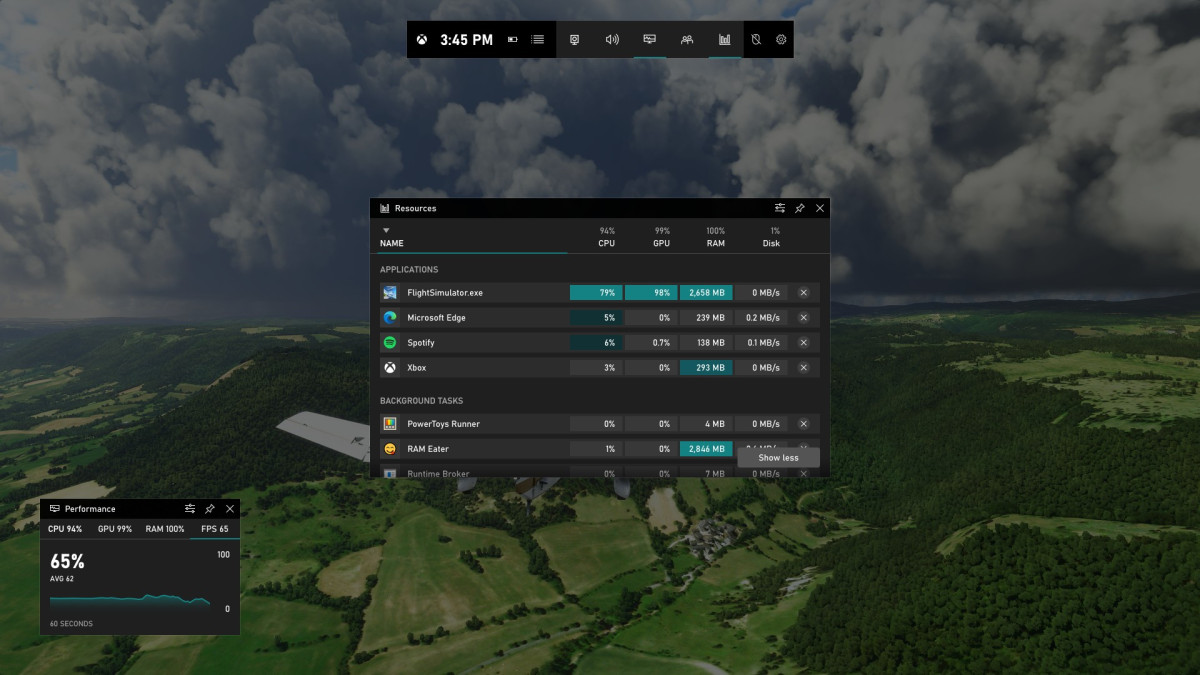 Xbox Game Bar Update for Windows 10 - Introducing the Resources Widget Resources_Advanced_Name_Sort_JPG.jpg