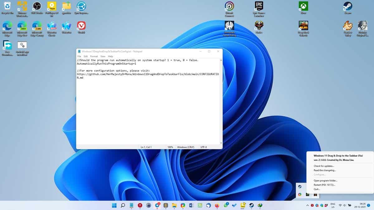 Restore drag and drop to the Taskbar in Windows 11 with this open-source program Restore-drag-and-drop-to-the-Taskbar-in-Windows-11-with-this-open-source-program.jpg