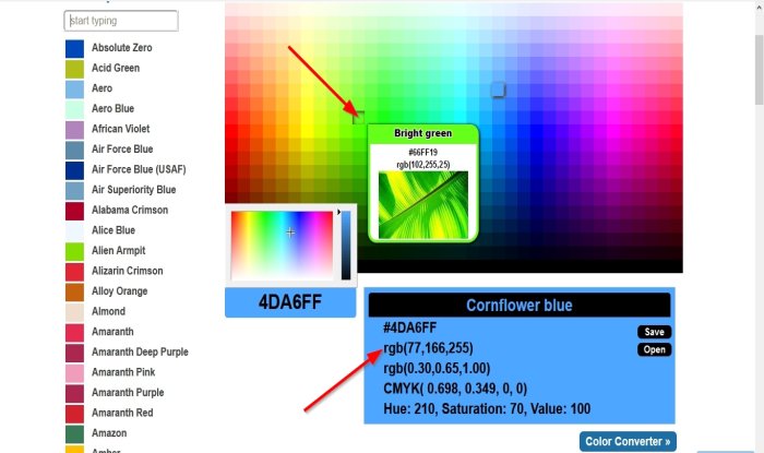 How to change the Background Color of selected or highlighted Text in Windows 10 RGB-website.jpg