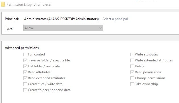 Why wont the cmd prompt start this command? right-click-start-menu-admin-cmd-task-mgr-others-wont-open-cmd-permission-entry-021-12-19-110453.jpg