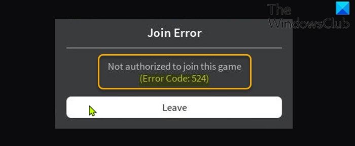 Fix Roblox error code 524 and 264 on Windows 11/10 Roblox-error-code-524.jpg