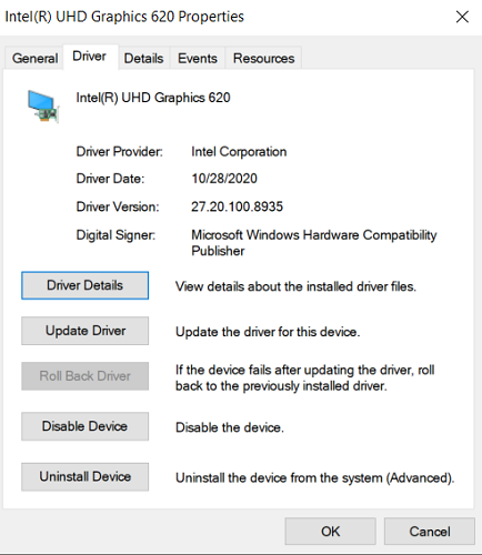 Screen dims when playing games in Windows 10 roll-back-driver.png