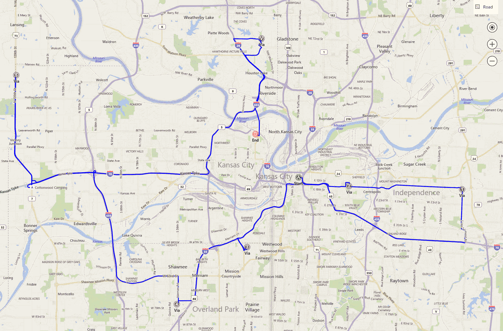 Bing Maps Routing API knows shortest route that visits all waypoints RouteOptimizationScreenshot_2.png
