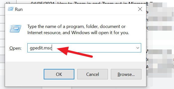 How to prevent Users from changing Mouse Pointers in Windows 10 Run-Box-gpedit.png