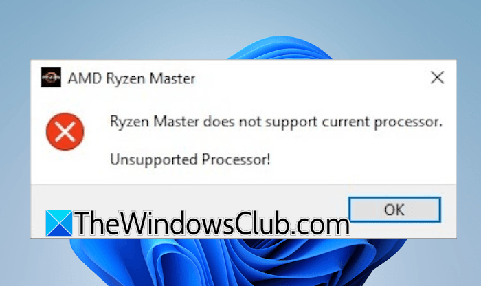 Ryzen Master does not support current processor: Unsupported Processor Ryzen-Master-does-not-support-current-processor.png