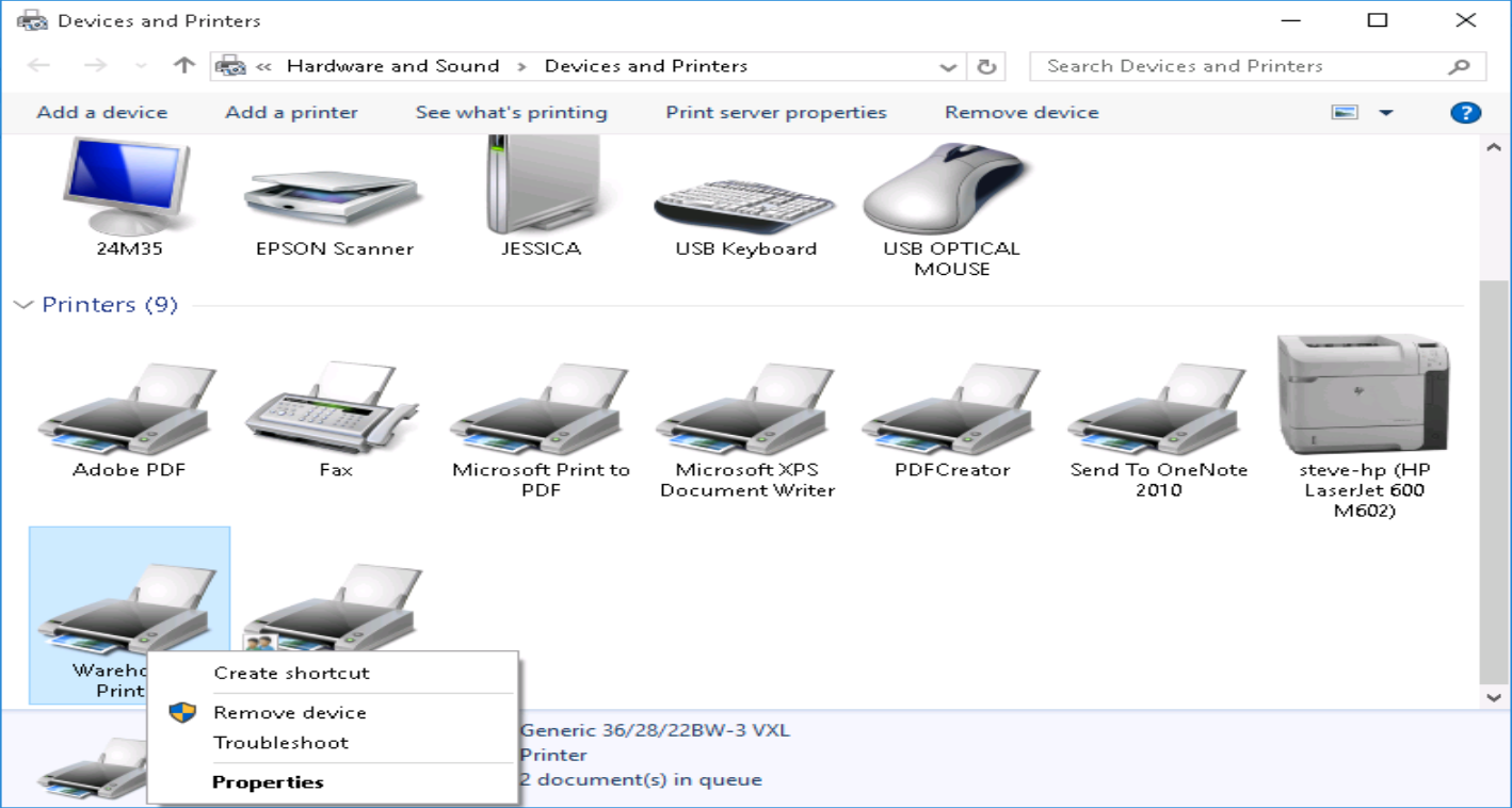 Set as default printer Context Menu item is missing in Windows 10 sbiqs.png