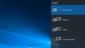 Windows 10 auto reverts Second Screen or Projector Mode to Last active selection Screen-project-mode_Windows-10-300x169.jpg