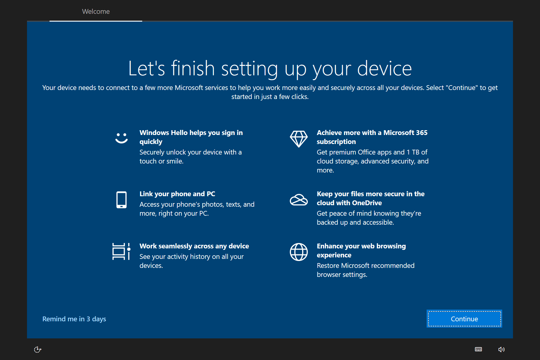 Don't activate the "Let's Go" button in the Windows 10 Settings application Screenshot-56.png