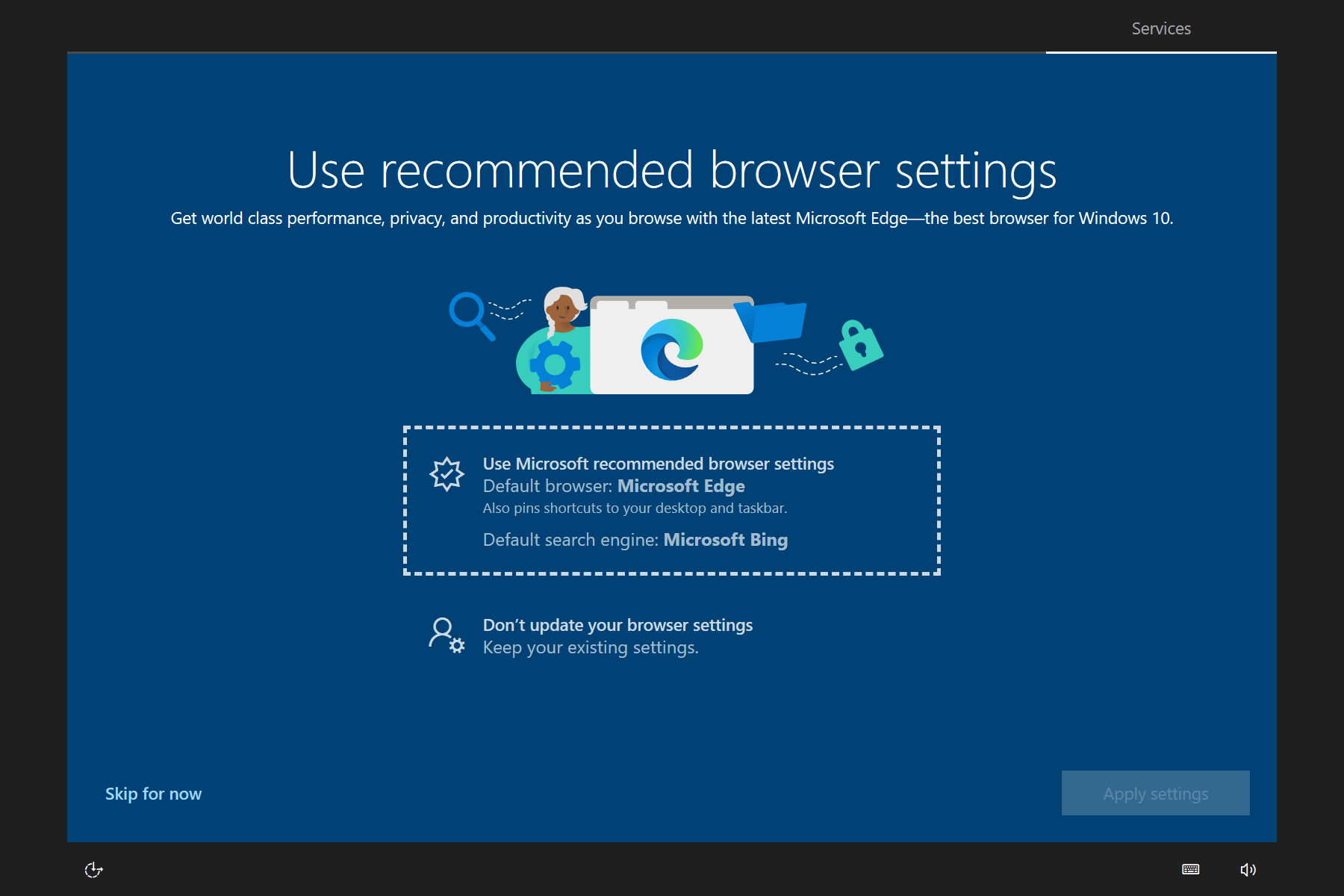Don't activate the "Let's Go" button in the Windows 10 Settings application Screenshot-58.png