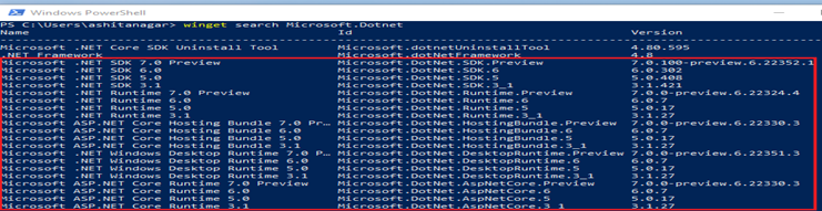 How to properly manage multiple versions of dotnet SDKs Search-Dotnet-New.png
