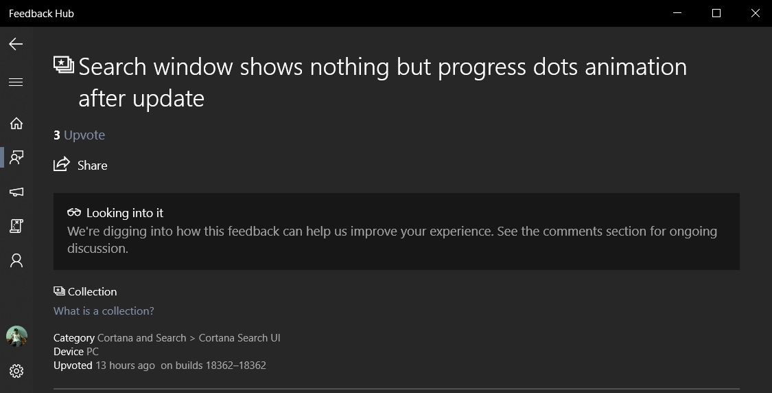 Windows 10 KB4512941 breaks Windows Search for some users Search-feedback.jpg