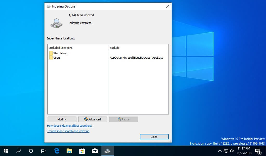 Closer look at Windows 10’s rumoured new Search experience, volume flyout Search-Indexing-Options.jpg