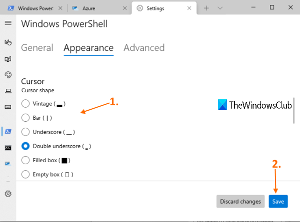 How to change cursor shape for a Windows Terminal profile select-cursor-shape-and-save.png