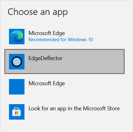 How to open News and Interests links in your default browser; Not Edge select-EdgeDeflector.png