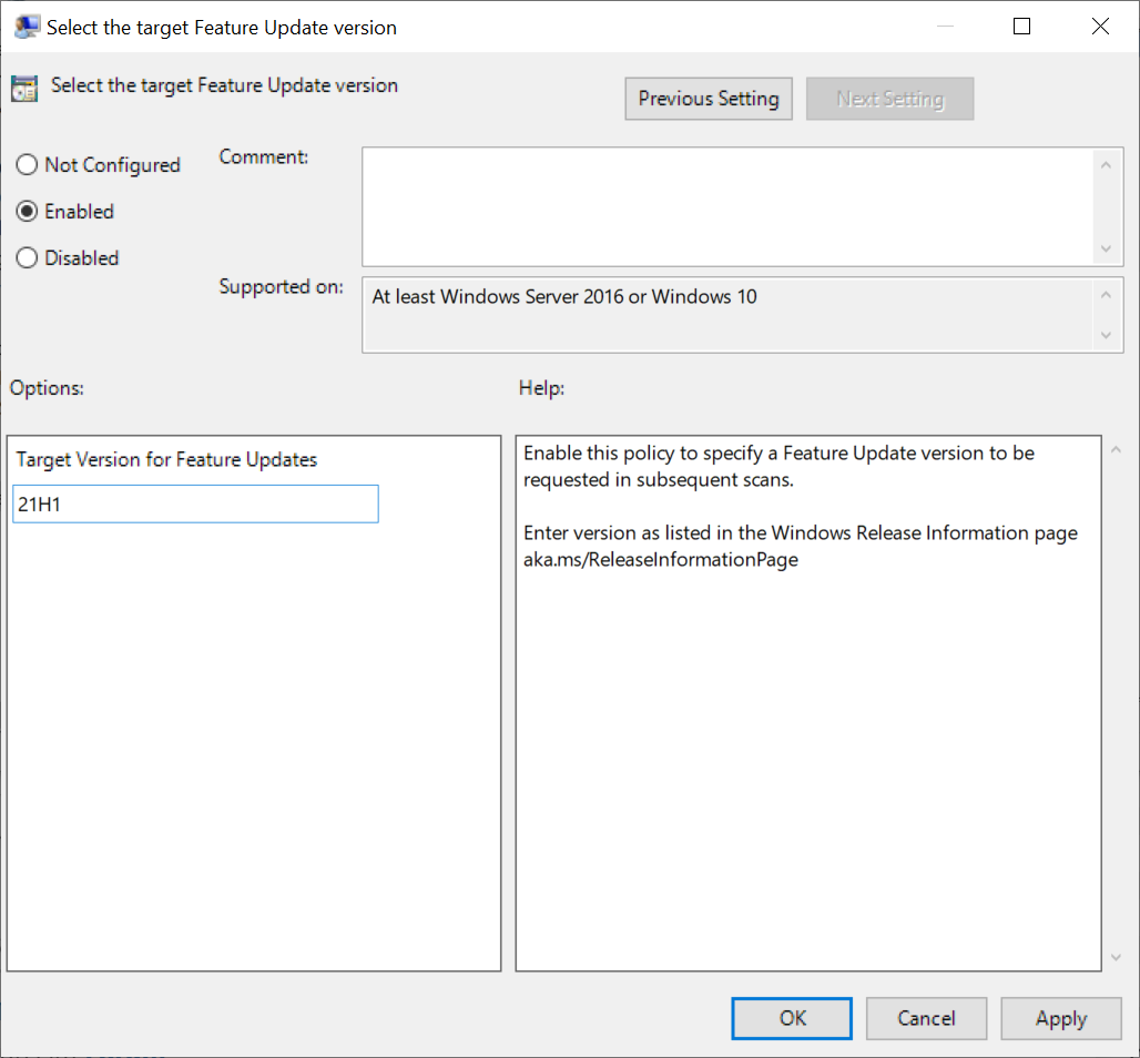 How to block the Windows 11 update select-the-target-feature-update-version.png