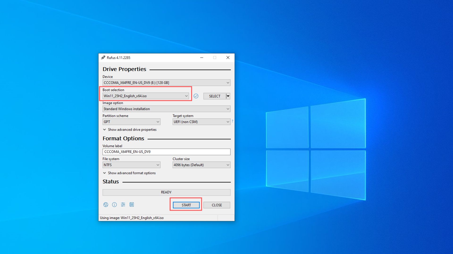 Can you still bypass Windows 11 requirements as Windows 10 hits EOL? We tested it Select-Windows-11-ISO-file-in-Rufus-and-press-START.jpg