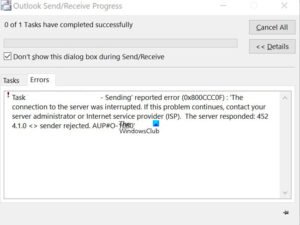 Sending or Receiving reported error 0x800CCC0F in Outlook Sending-and-Receiving-reported-error-0x800ccc0f-in-Outlook-300x225.jpg