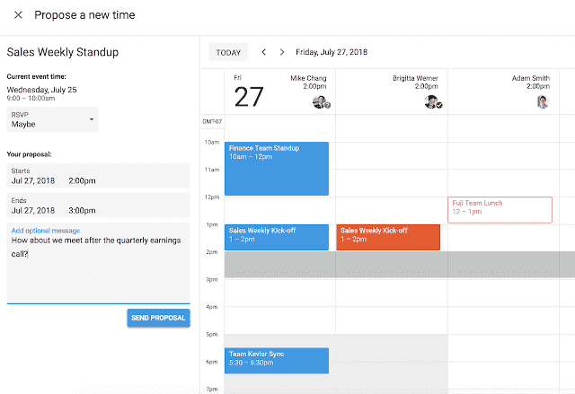 New 'Propose a new meeting time' feature in Google Calendar SendProposal.png