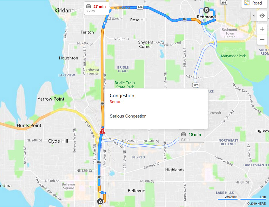 Bing Maps Routing made easier with traffic camera images and more SeriousCongestionScreenshot_BingMaps.jpg