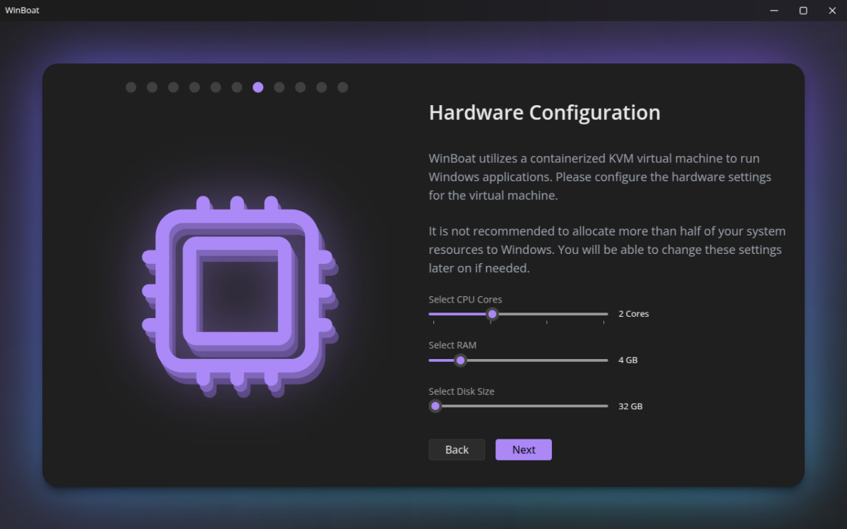 Run any Windows app on Linux with WinBoat, it's free and open source Set-up-virtual-hardware-in-WinBoat.png