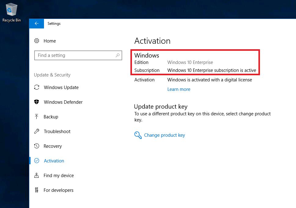 Cannot Activate Windows 10 Enterprise Subscription License For