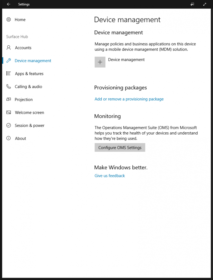 What is new in Microsoft Teams on Surface Hub - March round up Settings-PPKG-e1536616916801.png