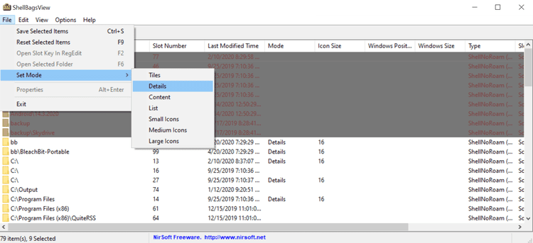 Change multiple Explorer folder View modes with latest ShellBagsView for Windows shellbagsview-multiple-folders.png