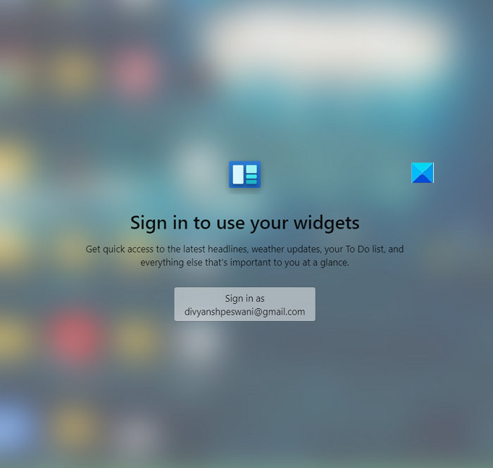 How to sign in or sign out of Widgets Board in Windows 11 sign-into-widgets-board.png