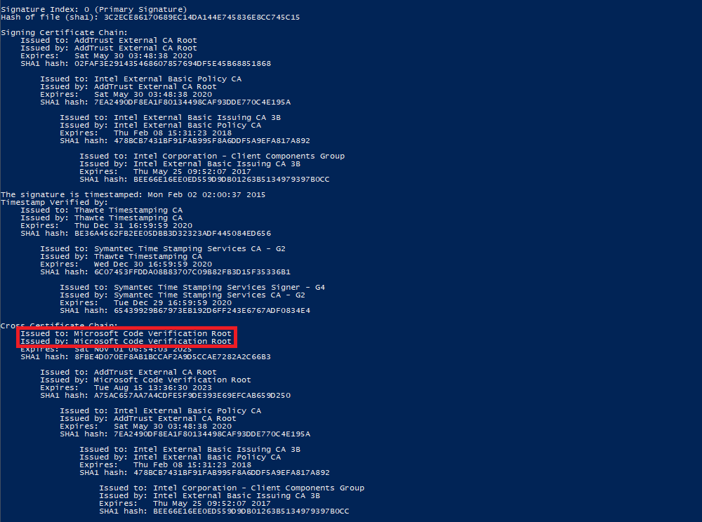 Reminder: supports for root certificates with kernel mode signing capabilities ends next year signtoolcrosssigexample.png