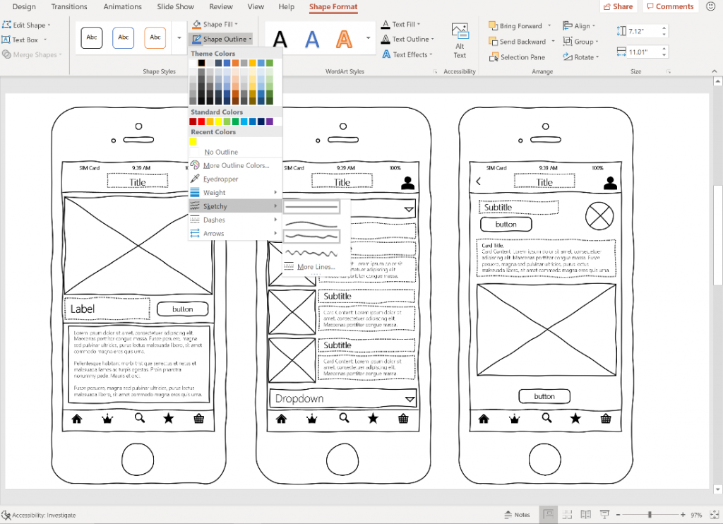 New Sketchy Shapes feature for Office 365 Word, PowerPoint, and Excel sketchy-outline-1024x742.png