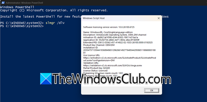 Windows 10 product key not working on Windows 11 slmgr.png