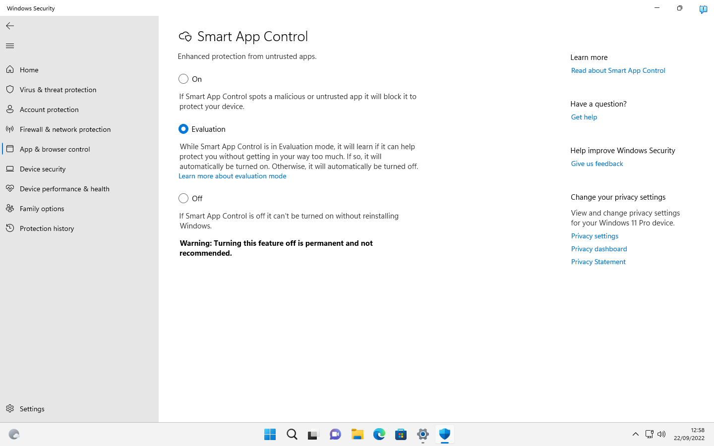 Windows 11 2022 Update: security improvements smart-app-control.png