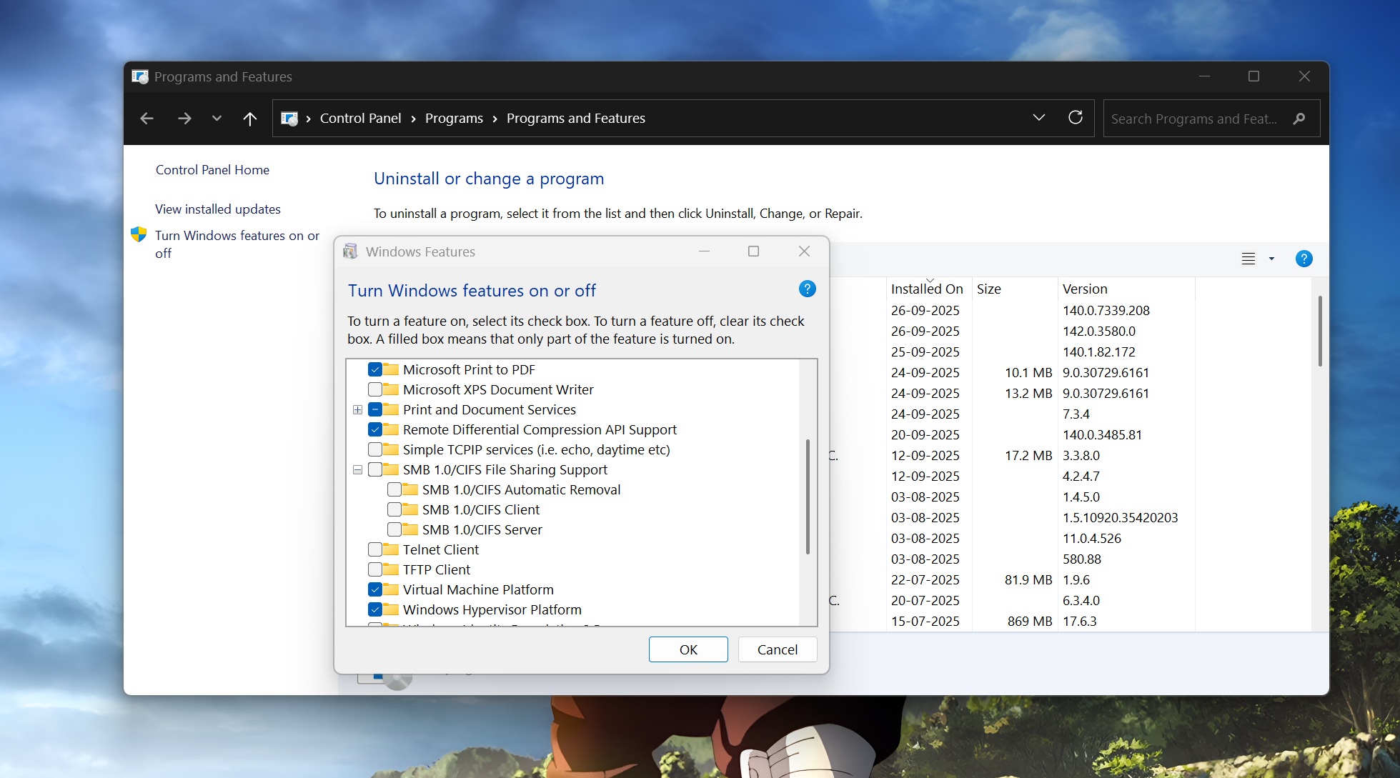 Windows 10 KB5066198 rolls out ahead of EOL, direct download links (.msu) smb-optional-feature-windows.jpg
