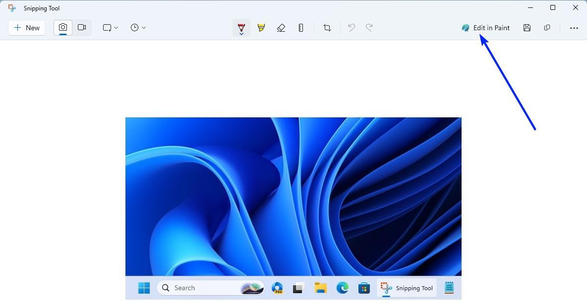 Windows 11 Insider Preview Build 23521 brings new options to the Snipping Tool, Never... snipping-tool-edit-in-paint-button-windows-11.jpg