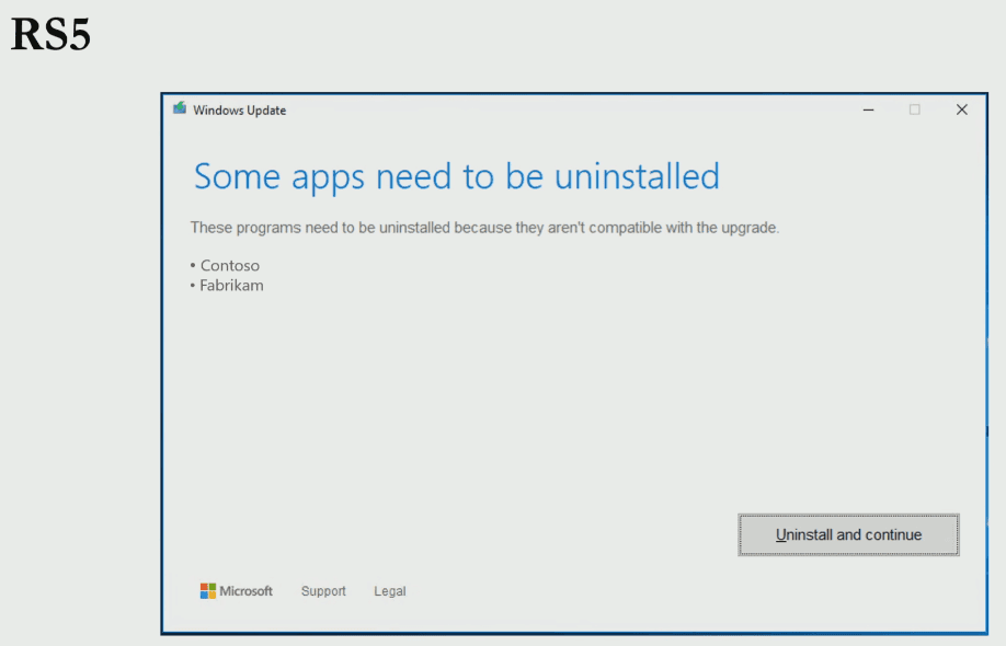 Windows 10 1903 comes with setup error improvements some-apps-need-uninstalled.png
