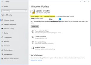 What is Sound Research Corp SoftwareComponent in Windows 10 Update? Sound-Research-Corp-300x213.jpg